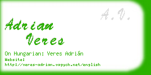 adrian veres business card